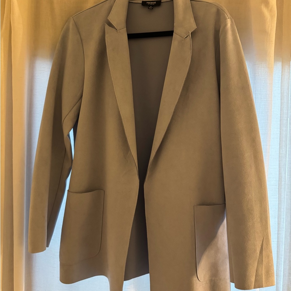 Women's Baby Blue Suede Blazer